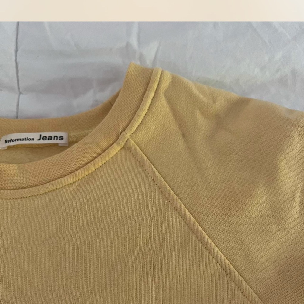 Reformation butter yellow sweatshirt